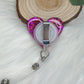 XOXO Glitter Heart Badge Reel--Heart Badge Reel-Cupid Badge Reel-Love Day Gift-Valentine's Gift-Glitter Badge Reel-Flashy Badge Reel