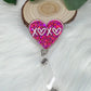 XOXO Glitter Heart Badge Reel--Heart Badge Reel-Cupid Badge Reel-Love Day Gift-Valentine's Gift-Glitter Badge Reel-Flashy Badge Reel